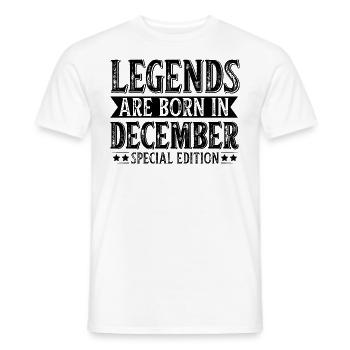 Legends were Born in December geboren im Dezember - Men's T-Shirt - white - Front - AI Model Male 178 dark (178cm)