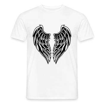 Wing Symbol Angel - Men's T-Shirt - white - Front - AI Model Male 178 dark (178cm)