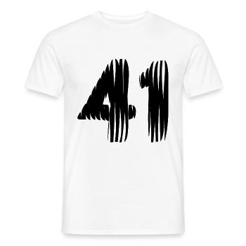 Maillot à 41 numéros - T-shirt homme - blanc - Devant - AI Model Male 178 dark (178cm)