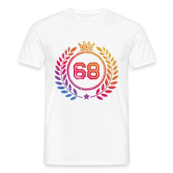 68 Couronne numérique - T-shirt homme - blanc - Devant - AI Model Male 178 dark (178cm)