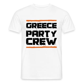 Greece Party Crew - Men's T-Shirt - white - Front - AI Model Male 178 dark (178cm)