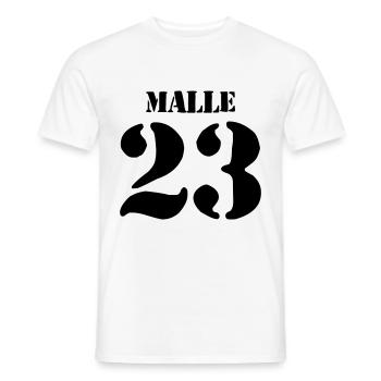 Malle 23 - Männer T-Shirt - Weiß - Vorne - AI Model Male 178 dark (178cm)