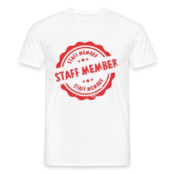 Timbre du personnel - T-shirt homme - blanc - Devant - AI Model Male 178 dark (178cm)