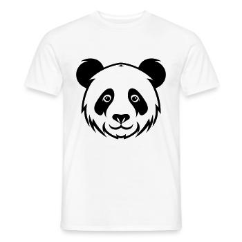 Tête de panda - T-shirt homme - blanc - Devant - AI Model Male 178 dark (178cm)