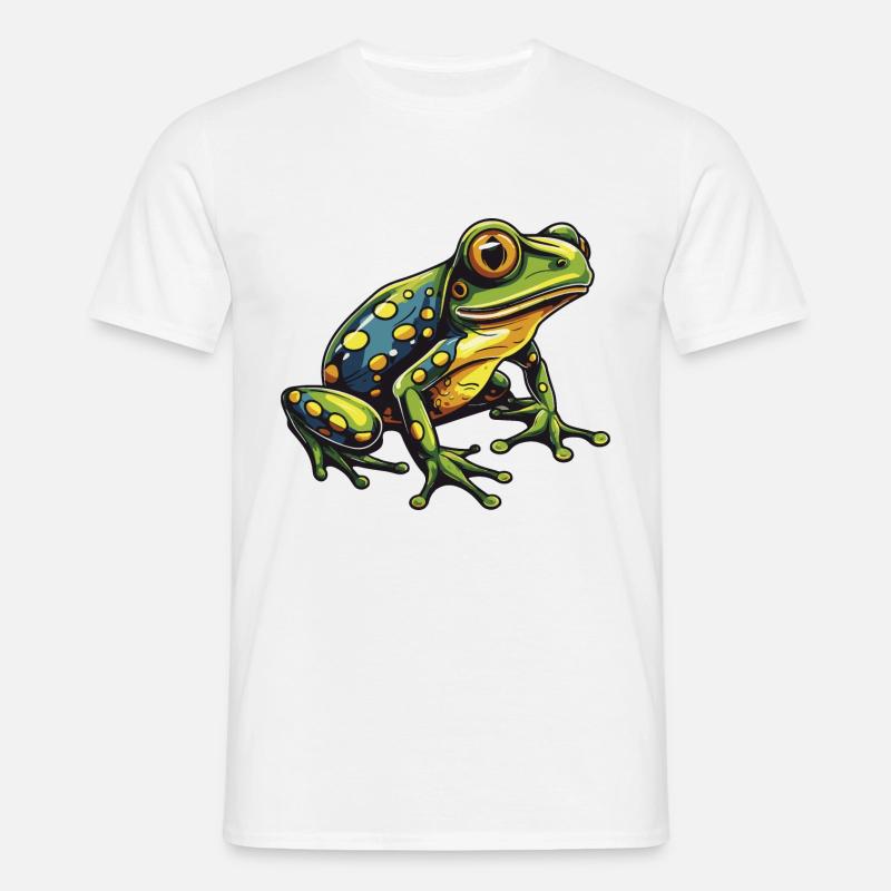 Frosch Kopf - Männer T-Shirt - Weiß