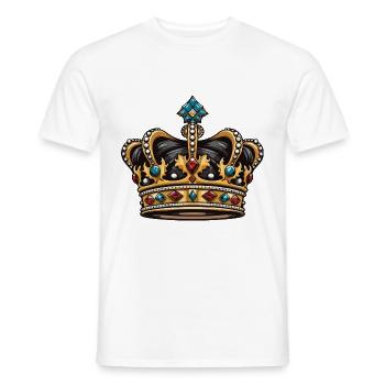 Majesté Couronne Couronne - T-shirt homme - blanc - Devant - AI Model Male 178 dark (178cm)