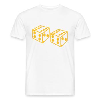 Dice - Number - Men's T-Shirt - white - Front - AI Model Male 178 dark (178cm)