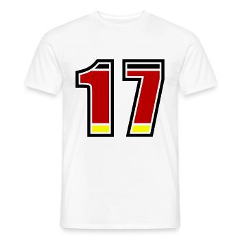 17 Number Germany Jersey - Men's T-Shirt - white - Front - AI Model Male 178 dark (178cm)