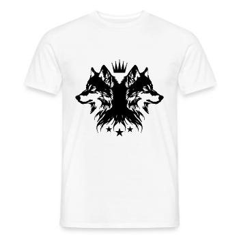 Couronne de loup - T-shirt homme - blanc - Devant - AI Model Male 178 dark (178cm)
