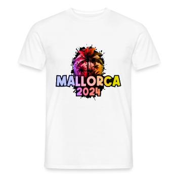 Mallorca 2024 Holiday Colorful - Men's T-Shirt - white - Front - AI Model Male 178 dark (178cm)