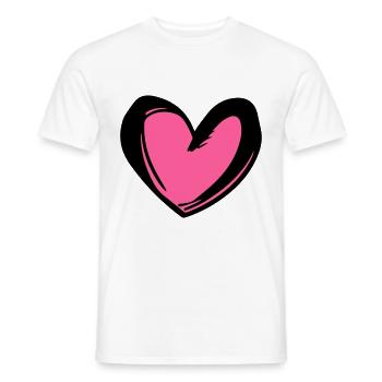 Herz Symbol Illustration - Männer T-Shirt - Weiß - Vorne - AI Model Male 178 dark (178cm)