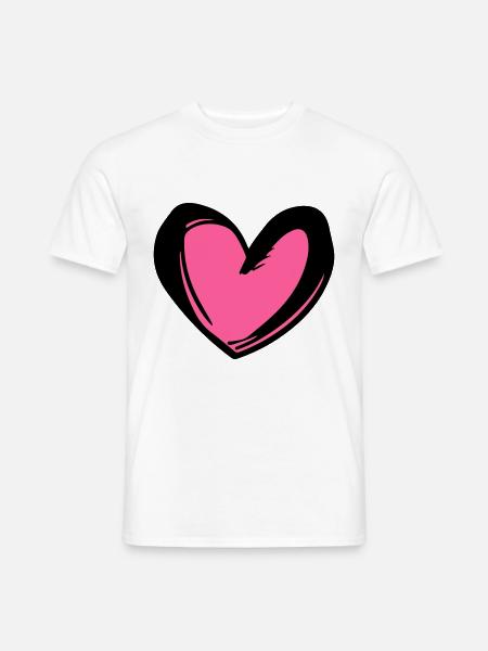 Heart Symbol Illustration - Men's T-Shirt - white