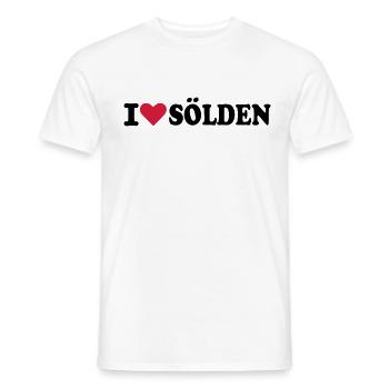 I love Sölden - Männer T-Shirt - Weiß - Vorne - AI Model Male 178 dark (178cm)