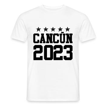 Cancun 2023 - Men's T-Shirt - white - Front - AI Model Male 178 dark (178cm)