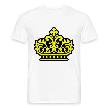 Symbole de la couronne - T-shirt homme - blanc - Devant - AI Model Male 178 dark (178cm)