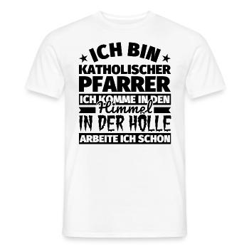 Katholischer Pfarrer Geschenk lustig Himmel Hölle - Männer T-Shirt - Weiß - Vorne - AI Model Male 178 dark (178cm)
