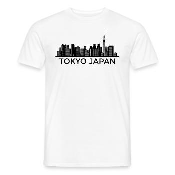 Tokyo City Japan Skyline - Men's T-Shirt - white - Front - AI Model Male 178 dark (178cm)