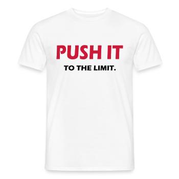 PUSH IT À LA LIMITE - SIMPLE - T-shirt homme - blanc - Devant - AI Model Male 178 dark (178cm)