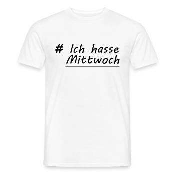Ich hasse Mittwoch - Männer T-Shirt - Weiß - Vorne - AI Model Male 178 dark (178cm)