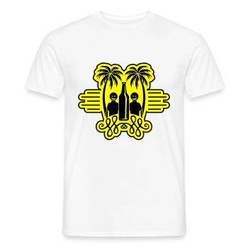 Fête de Noël à Palm Trees Beach - T-shirt homme - blanc - Devant - AI Model Male 178 dark (178cm)