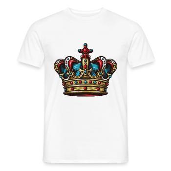 Krone Symbol - Männer T-Shirt - Weiß - Vorne - AI Model Male 178 dark (178cm)