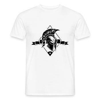 Spartaner Helm Gladiator Sparta - Männer T-Shirt - Weiß - Vorne - AI Model Male 178 dark (178cm)