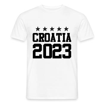 Croatia 2023 - Men's T-Shirt - white - Front - AI Model Male 178 dark (178cm)