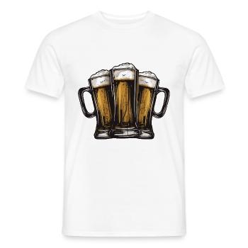 Bier Anstoßen Party - Männer T-Shirt - Weiß - Vorne - AI Model Male 178 dark (178cm)