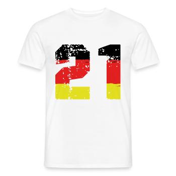 21 Numéro Allemagne Jersey - T-shirt homme - blanc - Devant - AI Model Male 178 dark (178cm)