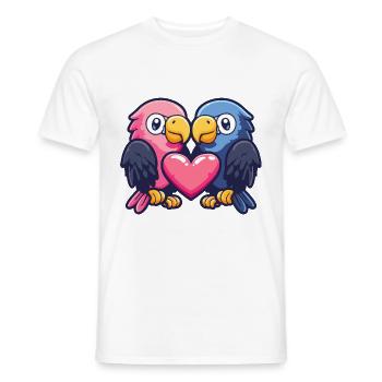Aigle Couple Amour Oiseau Amoureux - T-shirt homme - blanc - Devant - AI Model Male 178 dark (178cm)