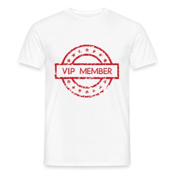 VIP-lid - Heren T-shirt - wit - Voor - AI Model Male 178 dark (178cm)