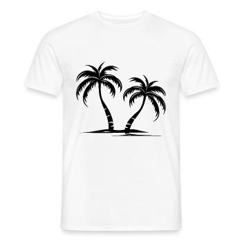 Palmen Insel - Männer T-Shirt - Weiß - Vorne - AI Model Male 178 dark (178cm)