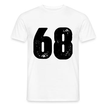 Maillot à 68 numéros - T-shirt homme - blanc - Devant - AI Model Male 178 dark (178cm)