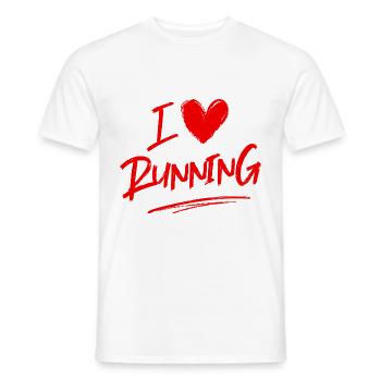 J’adore la course - T-shirt homme - blanc - Devant - AI Model Male 178 dark (178cm)
