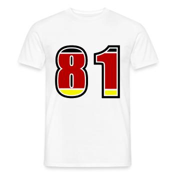 81 Number Germany Jersey - Men's T-Shirt - white - Front - AI Model Male 178 dark (178cm)