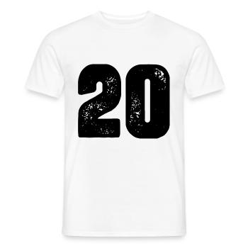 20 number jersey - Men's T-Shirt - white - Front - AI Model Male 178 dark (178cm)