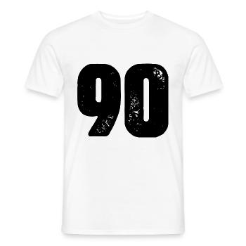 90 Zahl Trikot - Männer T-Shirt - Weiß - Vorne - AI Model Male 178 dark (178cm)