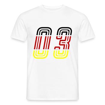 3 Zahl symbol Germany - Männer T-Shirt - Weiß - Vorne - AI Model Male 178 dark (178cm)