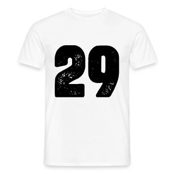 29 Zahl Trikot - Männer T-Shirt - Weiß - Vorne - AI Model Male 178 dark (178cm)