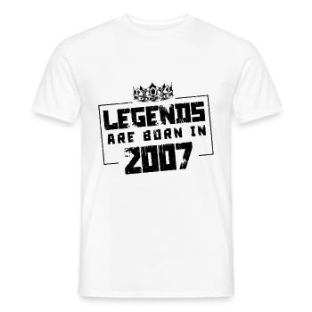 2007 Legends Born in - Men's T-Shirt - white - Front - AI Model Male 178 dark (178cm)