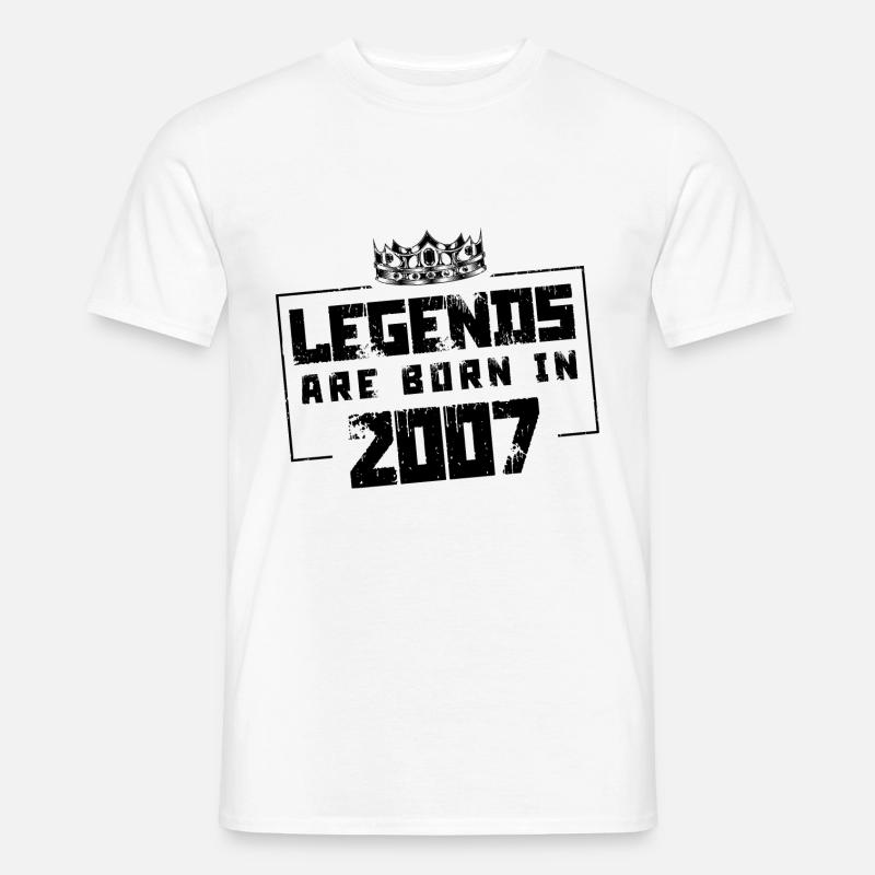 2007 legends born in - Männer T-Shirt - Weiß