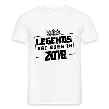 2016 Légendes nées en - T-shirt homme - blanc - Devant - AI Model Male 178 dark (178cm)