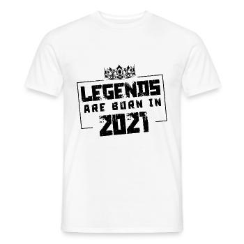 2021 legends born in - Men's T-Shirt - white - Front - AI Model Male 178 dark (178cm)