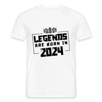 2024 legends born in - Men's T-Shirt - white - Front - AI Model Male 178 dark (178cm)