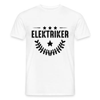 Métier d’électricien - T-shirt homme - blanc - Devant - AI Model Male 178 dark (178cm)