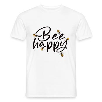 Apiculteur - Bee happy - T-shirt homme - blanc - Devant - AI Model Male 178 dark (178cm)