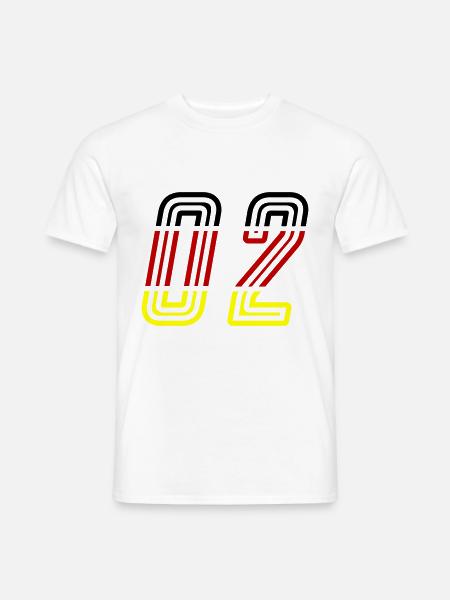 2 Zahl symbol Germany - Männer T-Shirt - Weiß