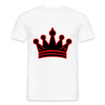 Crown King Symbol - Men's T-Shirt - white - Front - AI Model Male 178 dark (178cm)