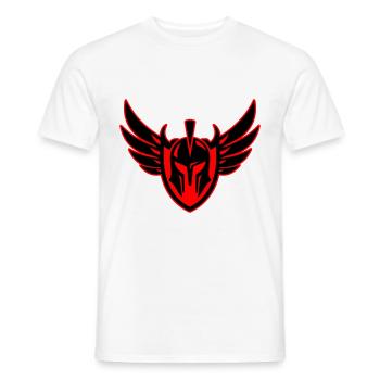 Spartan Warrior Helmet - Men's T-Shirt - white - Front - AI Model Male 178 dark (178cm)