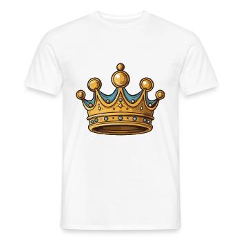 Krone Symbol - Männer T-Shirt - Weiß - Vorne - AI Model Male 178 dark (178cm)